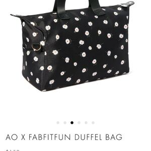 Alice + Olivia Black and White Travel Bag with Polka Dots NEW WITH TAGS